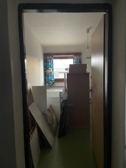 Interiér domu během procesu rekonstrukce